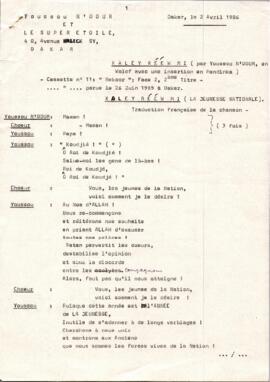 Xaley reew mi ( La jeunesse national)