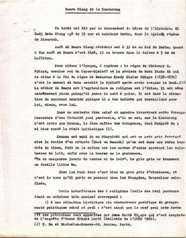 Baara Niang et le Kondorong