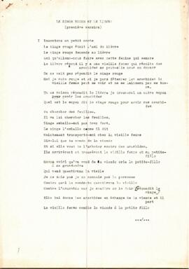 Le singe rouge et le lièvre (première version)