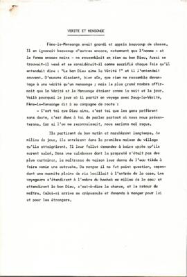 Vérité et Mensonge