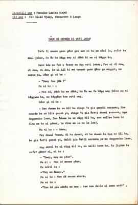 Góor gi demoon di wut jabar (wolof)