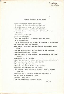 Légende de Dinya et du Wagadou