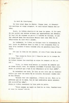 La mort du lion-tyran