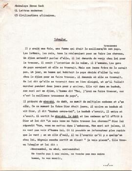 Tcheglar (tresseuse)