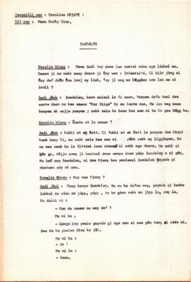 Saadalën (wolof, entretien/dialogue transcrit)