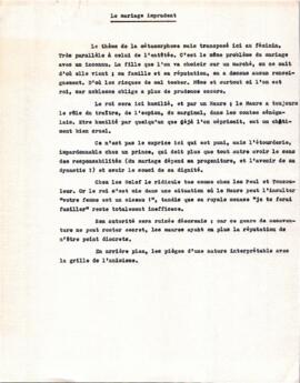 Le mariage imprudent